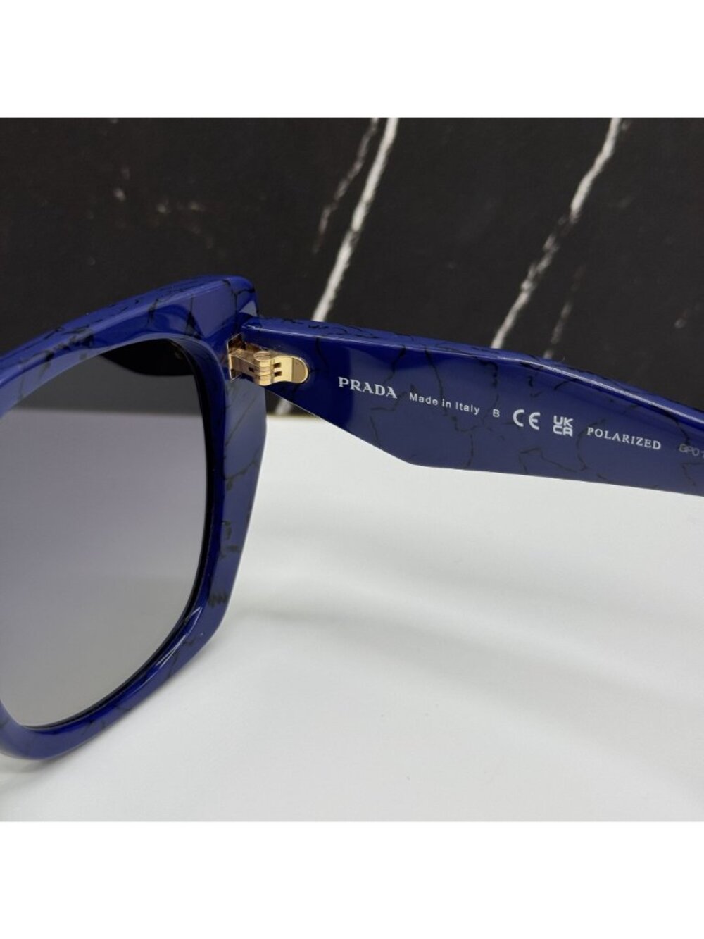 NEW PRADA PR19ZS 18D5W1 SUNGLASSES PR 19ZS 18D5W1 BLUE WOMEN OVERSIZED SPR 19Z - Picture 10 of 11